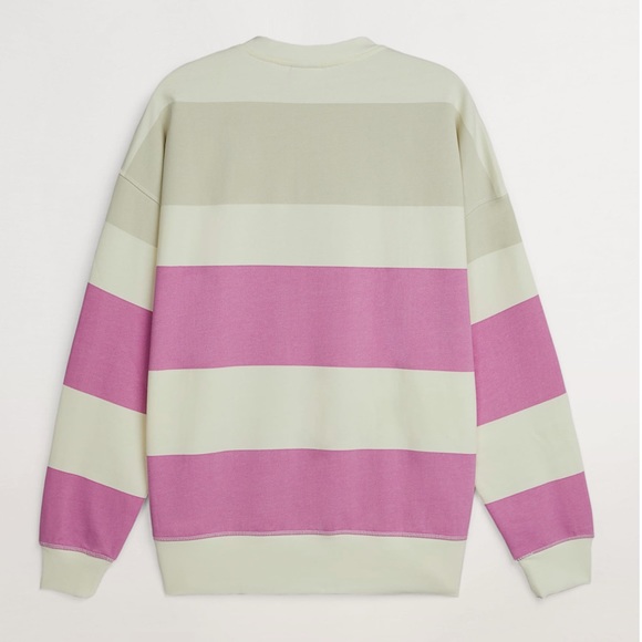 Zara | Striped Print Sweatshirt - Purple & White - Picture 7 of 12